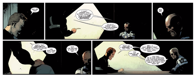 Illustration for article titled Marvel's Newest Nick Fury Comic Has a Time-Traveling Super-Racist and a Very Special Guest Star